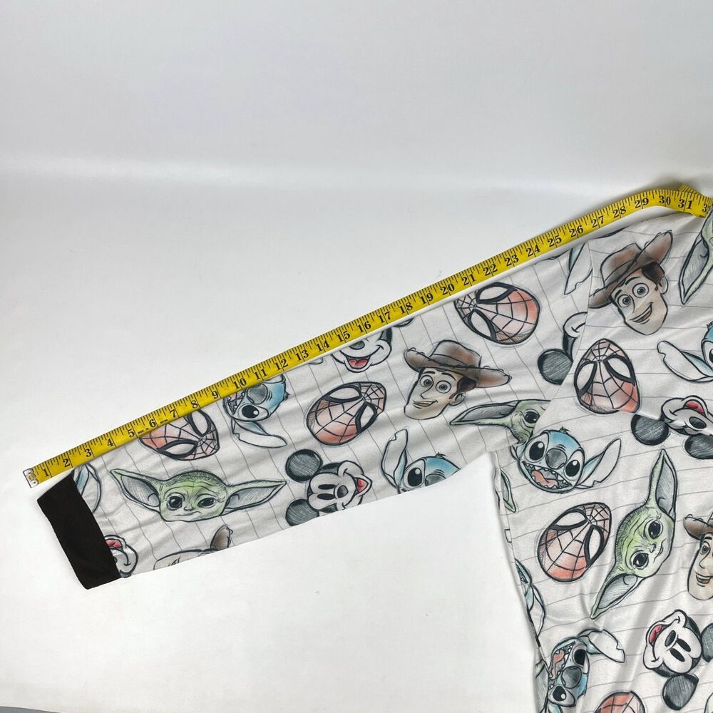Disney 100 Character Mash Up 2pc PJ Set Women's XL Mickey Woody Grogu Stitch - Picture 8 of 15